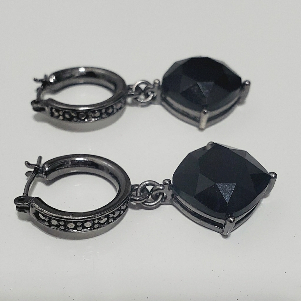 Black Crystal Dangle Fashion Earrings For Women 🌴